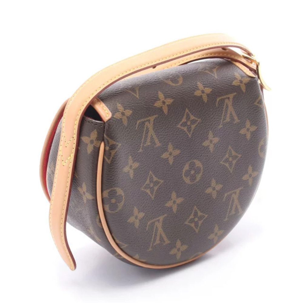 Louis Vuitton Bag Shoulder Brown Canvas Monogram Leather Tambourin